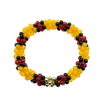 tartan-inspired beaded gemstone bracelet in clan macleod colorway