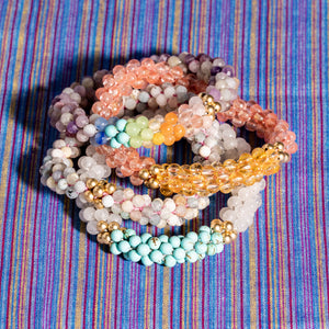 
            
                Load image into Gallery viewer, group of beaded gemstone bracelets
            
        