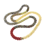 Beaded Gemstone Necklace: Light Earth Tone Color Block