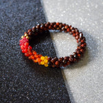 beaded gemstone bracelet in aries colors