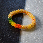 beaded gemstone bracelet in gemini colors