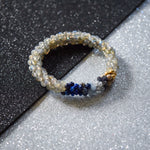 beaded gemstone bracelet in capricorn colors