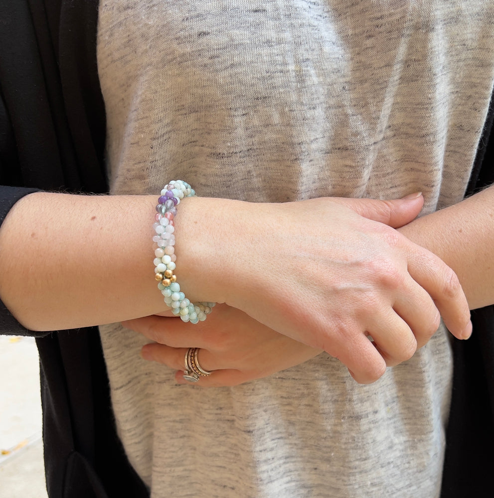 Beaded Gemstone Bracelet: Libra Colors