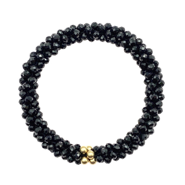 Black Diamond Shaped Bead 925 Sterling Silver Bracelet - Valentine's Gift –  Zavya