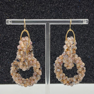 double agate ring beaded agate gemstone earrings with earwire