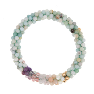 
            
                Load image into Gallery viewer, beaded gemstone bracelet: libra colors on white background
            
        