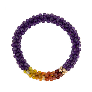 
            
                Load image into Gallery viewer, beaded gemstone bracelet: leo colors on white background
            
        