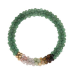 beaded gemstone bracelet: taurus colors on white background
